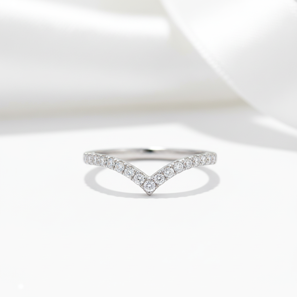 Round Diamond Option V Ring Band-Black Diamonds New York