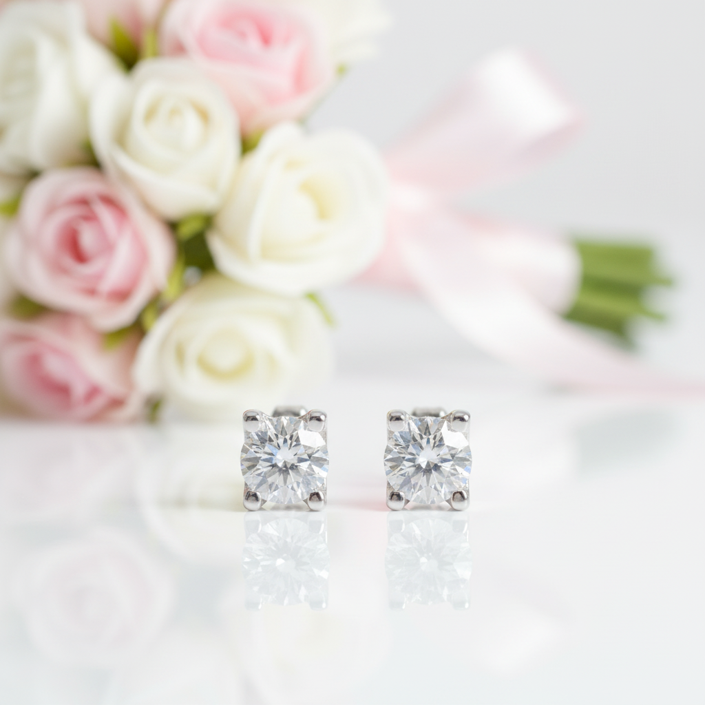 Round Shape Diamond Option Earrings and Necklace-Black Diamonds New York