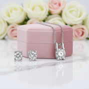 Round Shape Diamond Earrings and Necklace-Black Diamonds New York