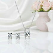 Round Shape Diamond Earrings and Necklace-Black Diamonds New York