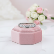 Princess-Cut Diamond Option Channel-Set Half-Eternity Band-Black Diamonds New York