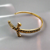 Royal Cross Sword Punk Bangle-Black Diamonds New York