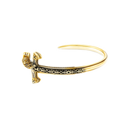 Royal Cross Sword Punk Bangle-Black Diamonds New York