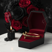 Royal Cross Sword Punk Bangle-Black Diamonds New York