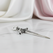 Royal Sword of Courage Punk Pendant-Black Diamonds New York