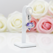 Saturn & Melting Heart Charm-Black Diamonds New York