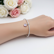 Saturn & Melting Heart Charm-Black Diamonds New York