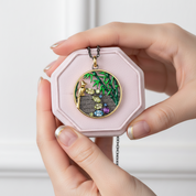 Secret Garden Enamel Necklace-Black Diamonds New York