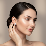 Shiny Diamond Classic Six Prong Earrings-Black Diamonds New York