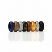 Sports Silicone Wedding Band Set-Black Diamonds New York
