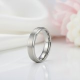 Silver Brushed Men's Titanium Wedding Band