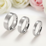 Silver Brushed Men's Titanium Wedding Band-Black Diamonds New York