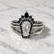 Until Death Ring Coffin Shape Diamond Wedding Rings-Black Diamonds New York