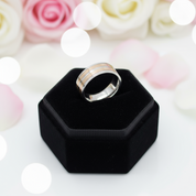 Silver & Gold Spin Men's Ring Band-Black Diamonds New York