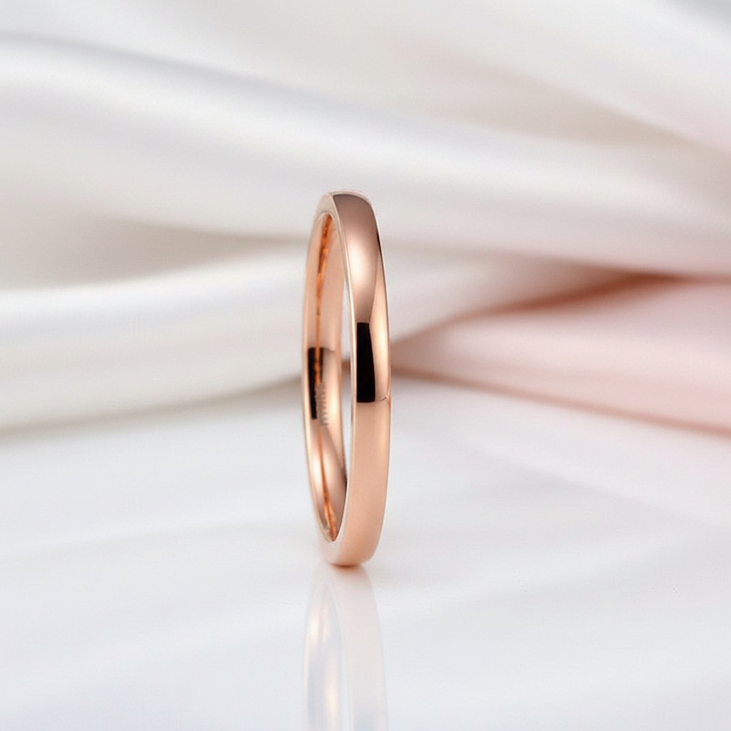 Simple 2mm Women's Wedding Band-Black Diamonds New York