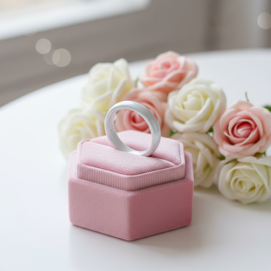 Simple 3mm Ceramic Wedding Band-Black Diamonds New York