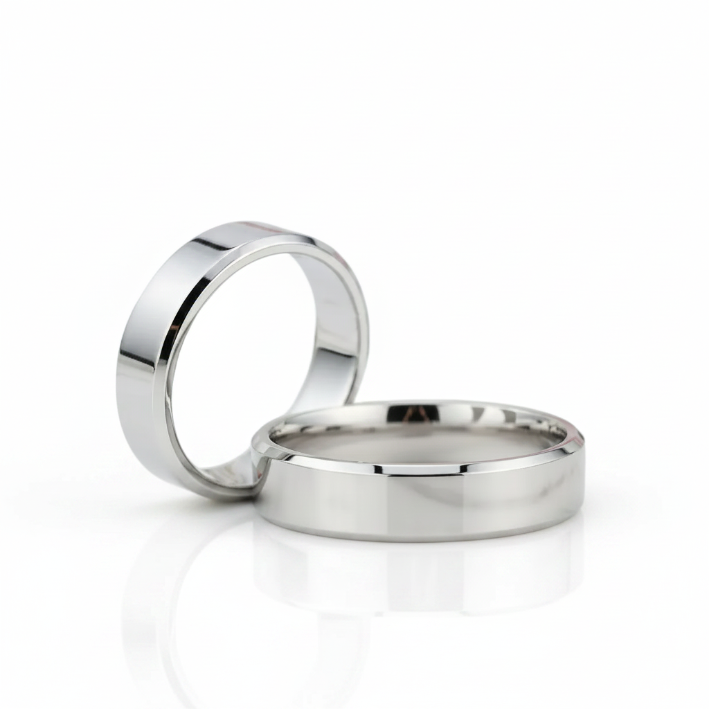 Simple Classic Wedding Promise Band-Black Diamonds New York