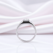 Simple Design Round Cut Adjustable Men's Band-Black Diamonds New York