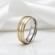 Simple Men's Titanium Wedding Band-Black Diamonds New York