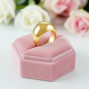 Simple Polish Ring Band-Black Diamonds New York