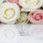 Simple Six-Claw 2.0 Ct Diamond Necklace-Black Diamonds New York