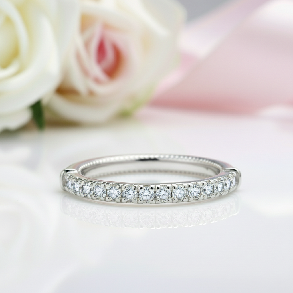 Simply Unique Half Eternity Diamond Ring Band-Black Diamonds New York