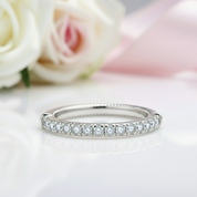 Simply Unique Half Eternity Diamond Ring Band-Black Diamonds New York