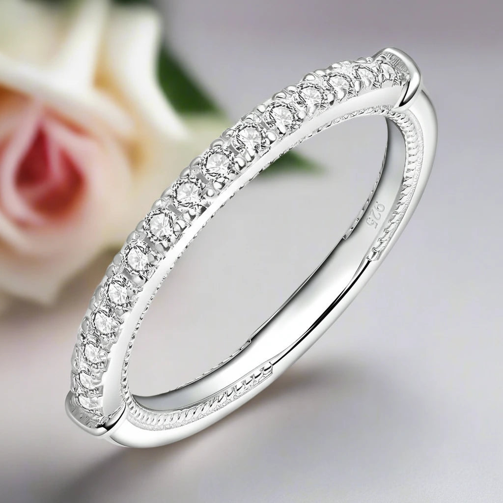 Simply Unique Half Eternity Diamond Ring Band-Black Diamonds New York