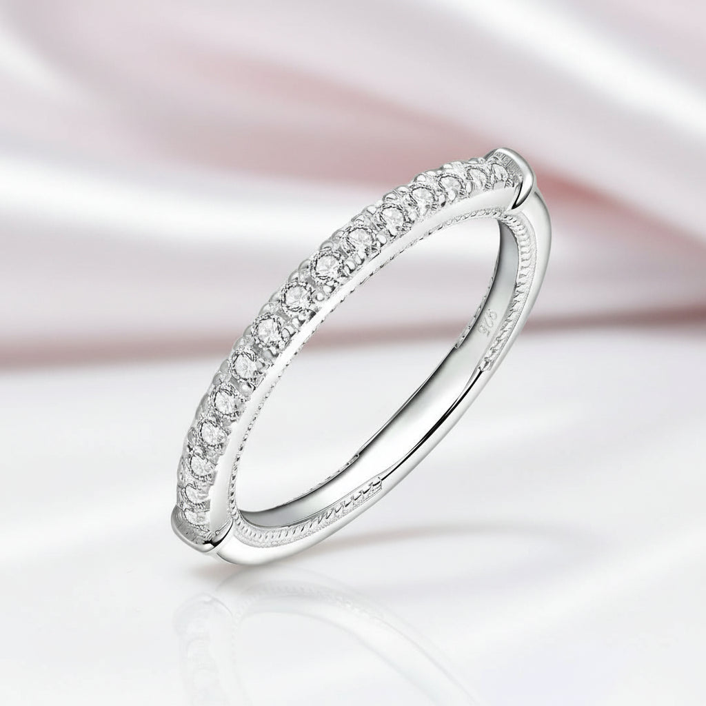Simply Unique Half Eternity Diamond Option Ring Band-Black Diamonds New York