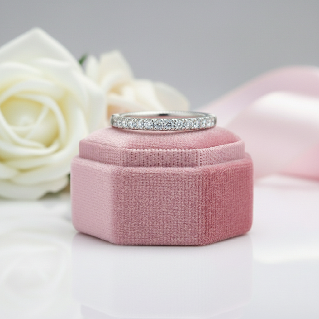 Simply Unique Half Eternity Diamond Ring Band-Black Diamonds New York