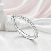 Simply Unique Half Eternity Diamond Ring Band-Black Diamonds New York