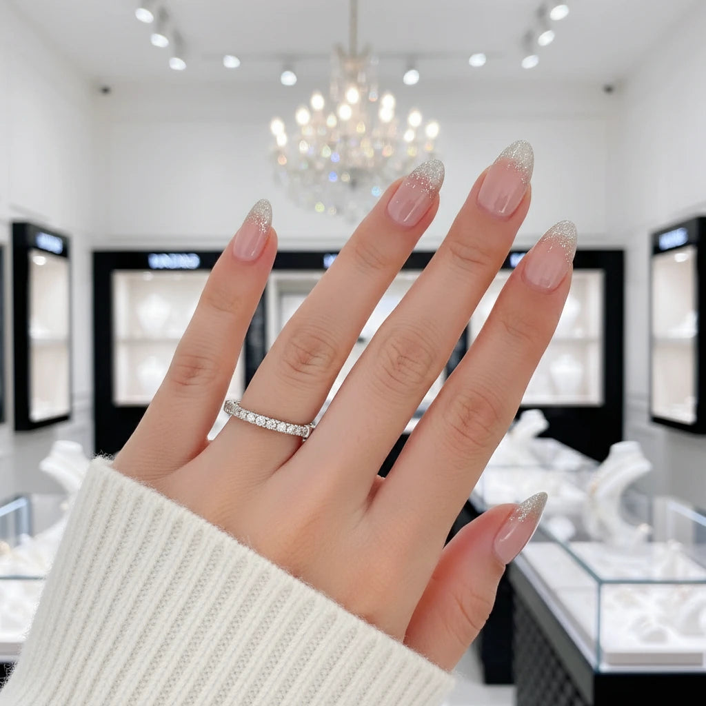 Simply Unique Half Eternity Diamond Ring Band-Black Diamonds New York