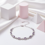 Sincere Love Amethyst Women's Bracelet-Black Diamonds New York