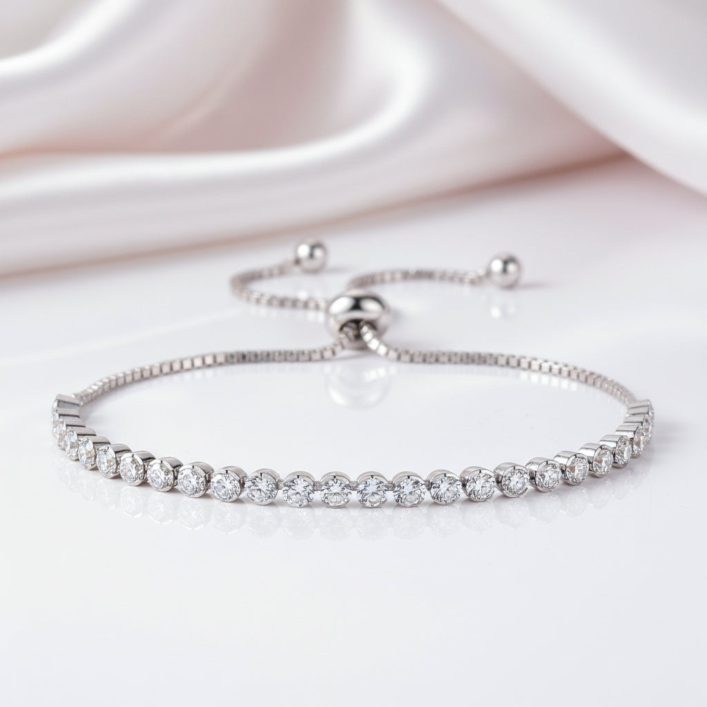 Single 3mm Diamond Option Tennis Bracelet-Black Diamonds New York