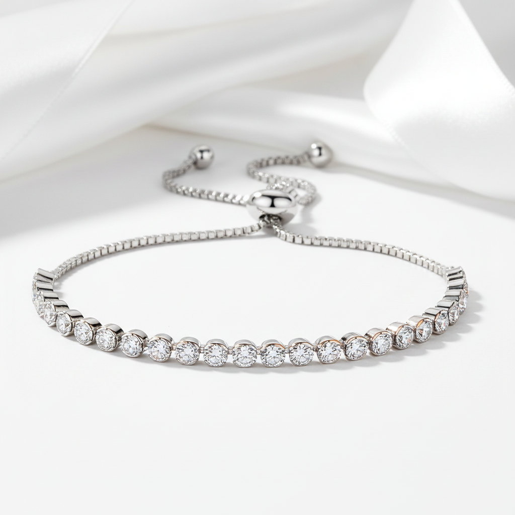 Single 3mm Diamond Tennis Bracelet-Black Diamonds New York