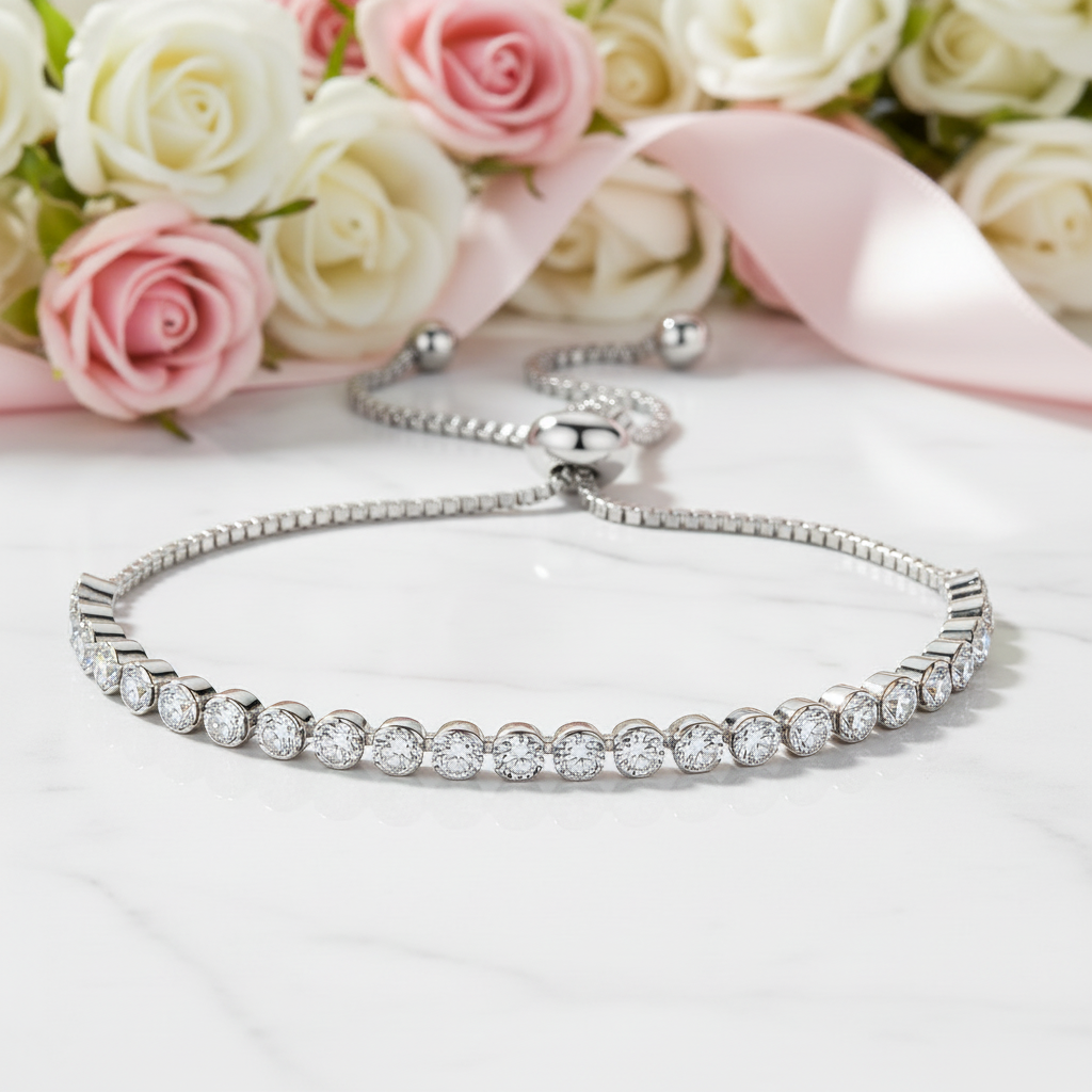 Single 3mm Diamond Tennis Bracelet-Black Diamonds New York