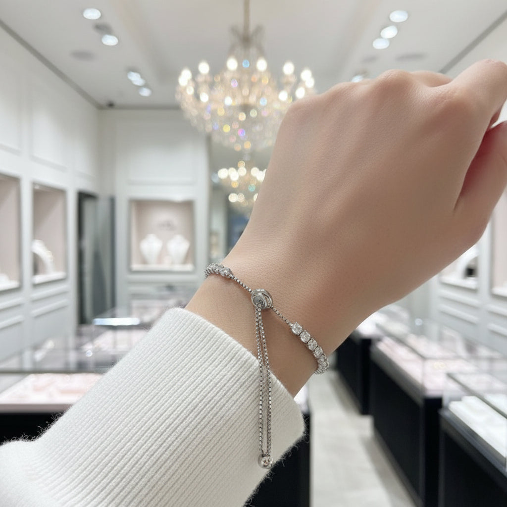 Single 3mm Diamond Tennis Bracelet-Black Diamonds New York