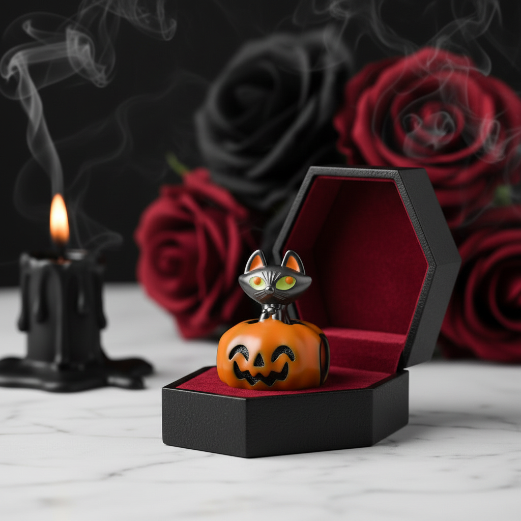 Skeleton Witch & Pumpkin Enamel Charms-Black Diamonds New York
