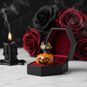 Skeleton Witch & Pumpkin Enamel Charms-Black Diamonds New York