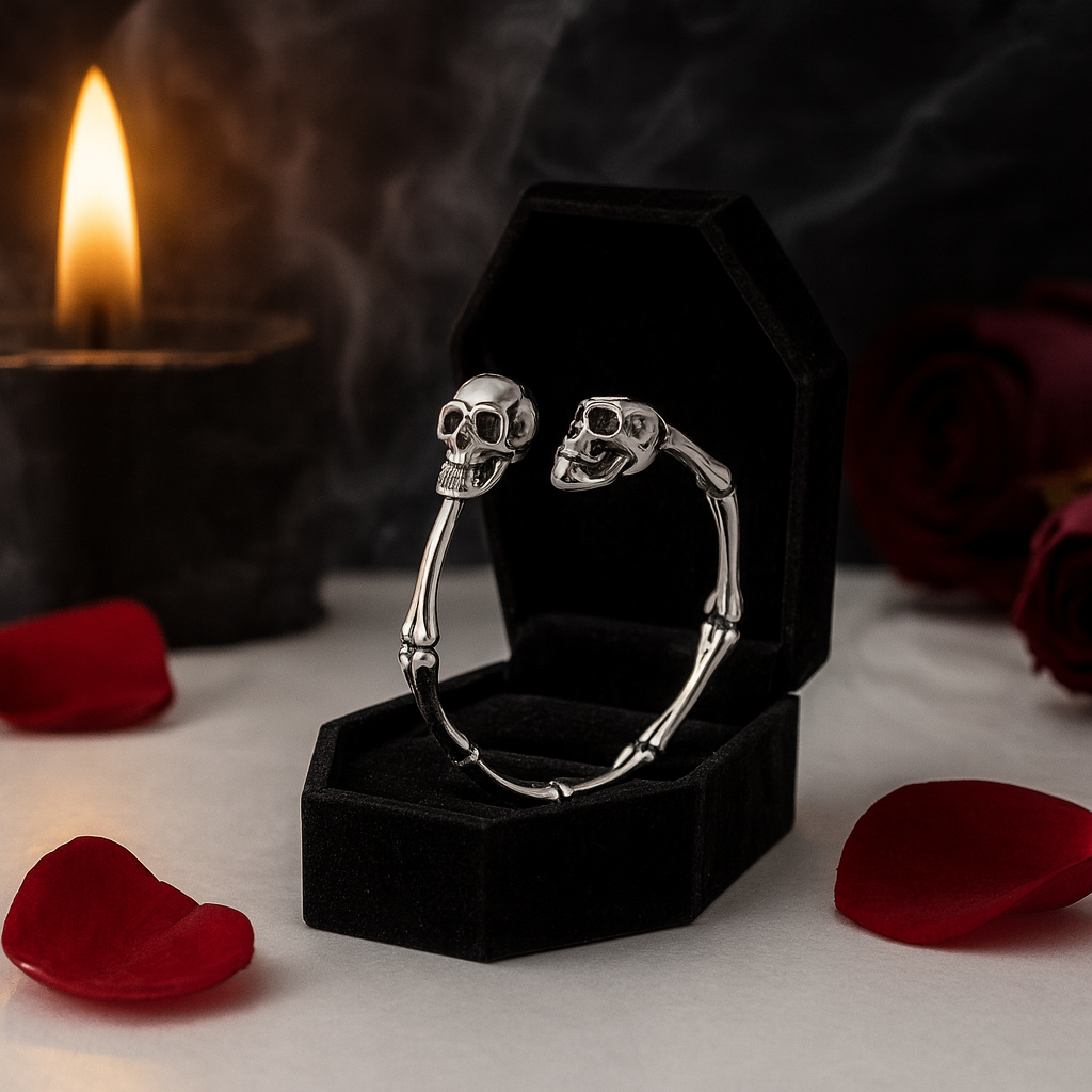 Dark Skull Punk Bracelet-Black Diamonds New York