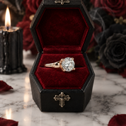 Micro-inlaid Diamond Option Rose Gold Skull Ring-Black Diamonds New York