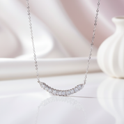 0.7 Ct Brilliant Diamond Option Simple Smile Necklace-Black Diamonds New York