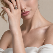 Paved Diamond Option Snake Ring