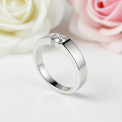 Solid 14k White Gold 1.0 Ct Diamond Wedding Band-Black Diamonds New York