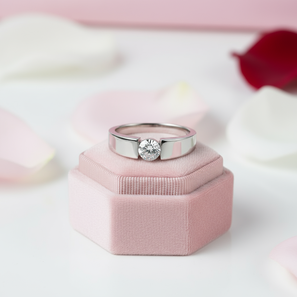 Solid 14k White Gold 1.0 Ct Diamond Wedding Band-Black Diamonds New York