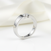 Solid 14k White Gold 1.0 Ct Diamond Option Wedding Band-Black Diamonds New York