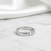 Solid 14k White Gold 1.0 Ct Diamond Option Wedding Band-Black Diamonds New York