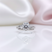 Solid 14k White Gold 1.0 Ct Round Diamond Option Engagement Ring-Black Diamonds New York