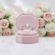Solid 14k White Gold 1.0 Ct Round Diamond Option Engagement Ring-Black Diamonds New York