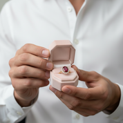 Solid 14k Yellow Gold 3.0 Ct Ruby with Diamond Engagement Ring-Black Diamonds New York